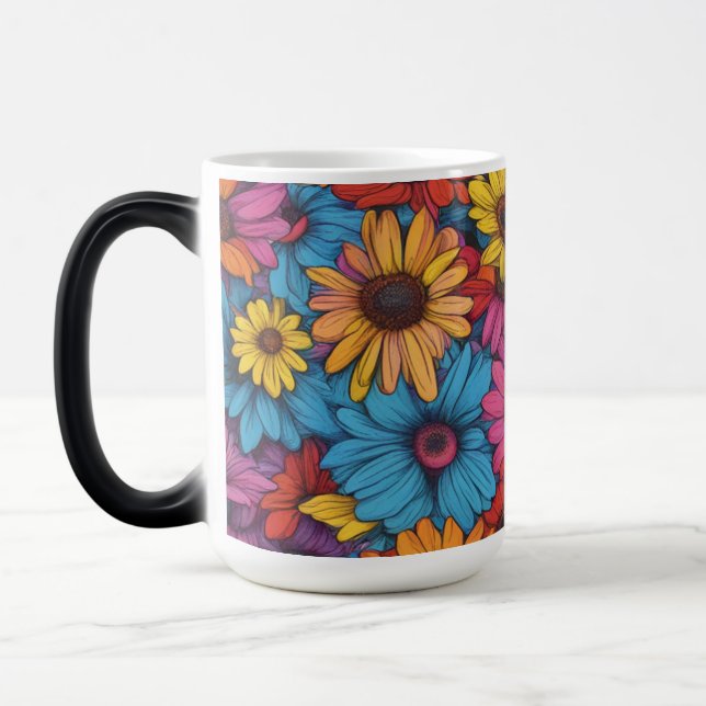 Abstraktens Daisy #8448 - Magisk Mugg (Vänster)