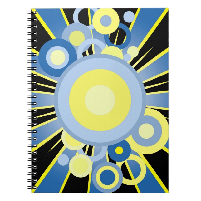 Abstraktens dekoration anteckningsbok med spiral (Framsidan)