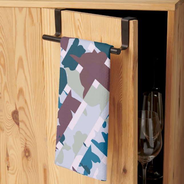 Abstraktens designplan 1 kökshandduk (Thirds Fold)