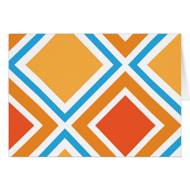 Abstraktens diagonala geometriska hälsningskort (Framsidan Horizontal)