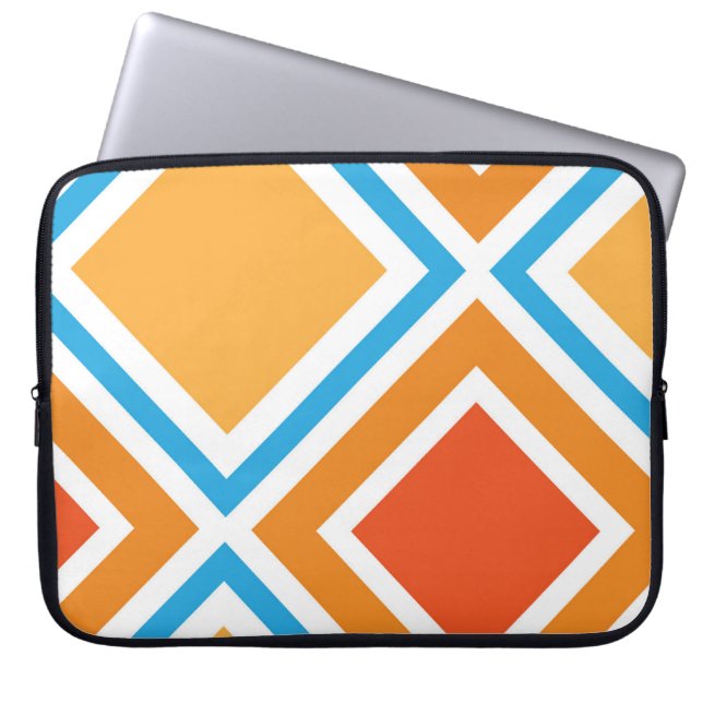 Abstraktens diagonala geometriska laptop fodral (Framsidan)