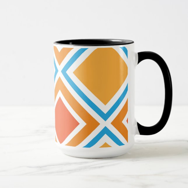 Abstraktens diagonala geometriska mugg (Höger)