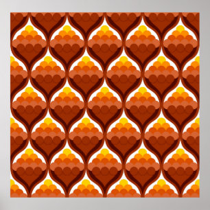 abstraktens ekologiska former, dekorativ seger mön poster