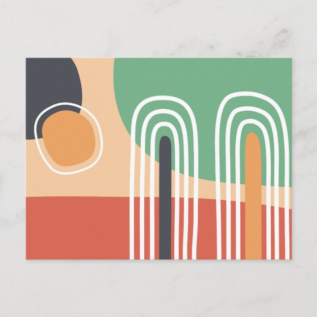 Abstraktens ekologiska konstform vykort (Framsida)