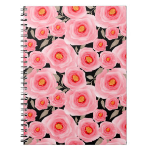 Abstraktens elegans, sömlös mönster med rosa flowe anteckningsbok
