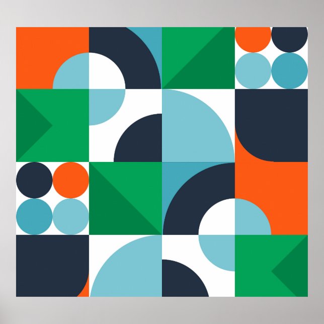 Abstraktens enkla former och former poster (Framsidan)