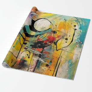 Abstraktens explosion av vibrerande färg och dynam presentpapper