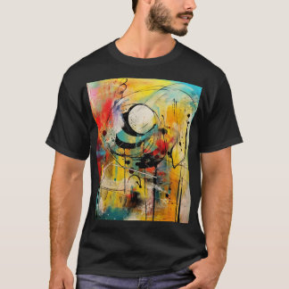 Abstraktens explosion av vibrerande färg och dynam t shirt