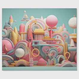 Abstraktens fantasiformer i pastel färg presentpapper