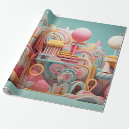Abstraktens fantasiformer i pastel färg presentpapper