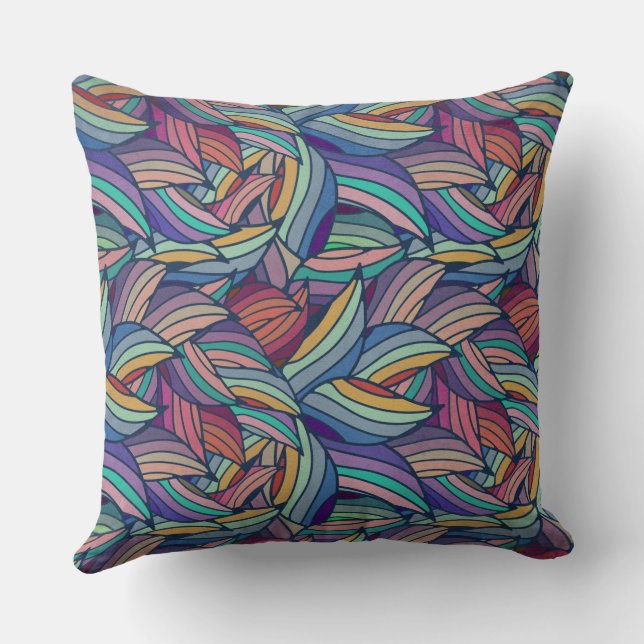 Abstraktens färgade utformning kudde (Baksida)