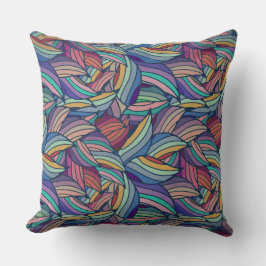 Abstraktens färgade utformning kudde