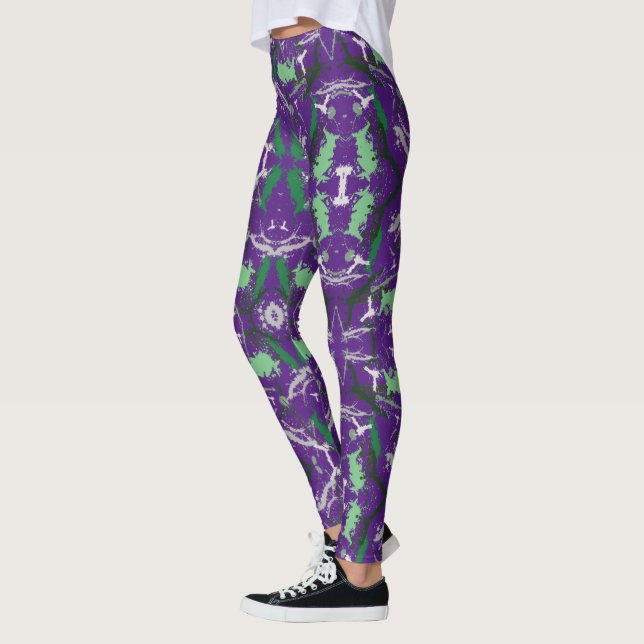 Abstraktens färgplatta leggings (Vänster)