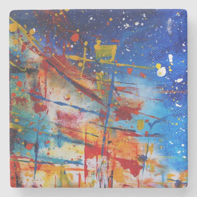 Abstraktens färgplatta stenunderlägg (Framsidan)