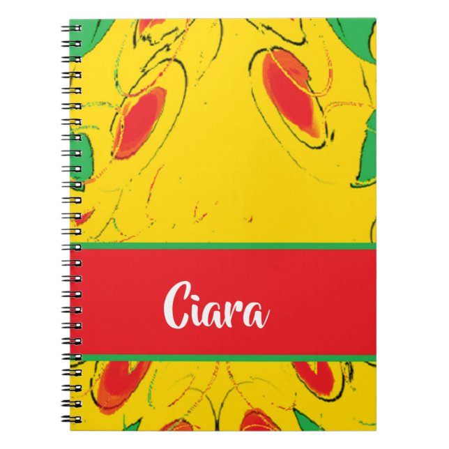 Abstraktens färgstarka design på anteckningsbok (Framsidan)