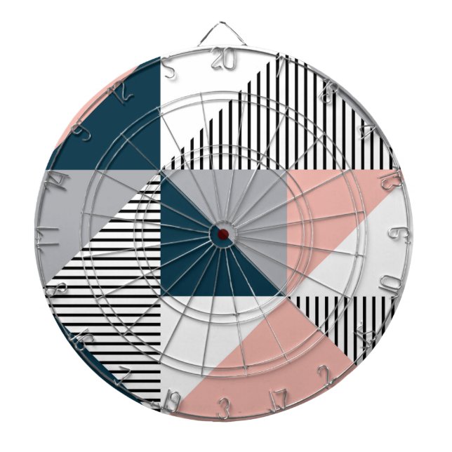 Abstraktens färgstarka geometri darttavla (Framsidan)