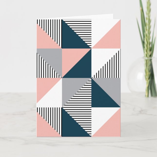 Abstraktens färgstarka geometri kort (Framsida)