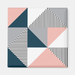 Abstraktens färgstarka geometri magnet