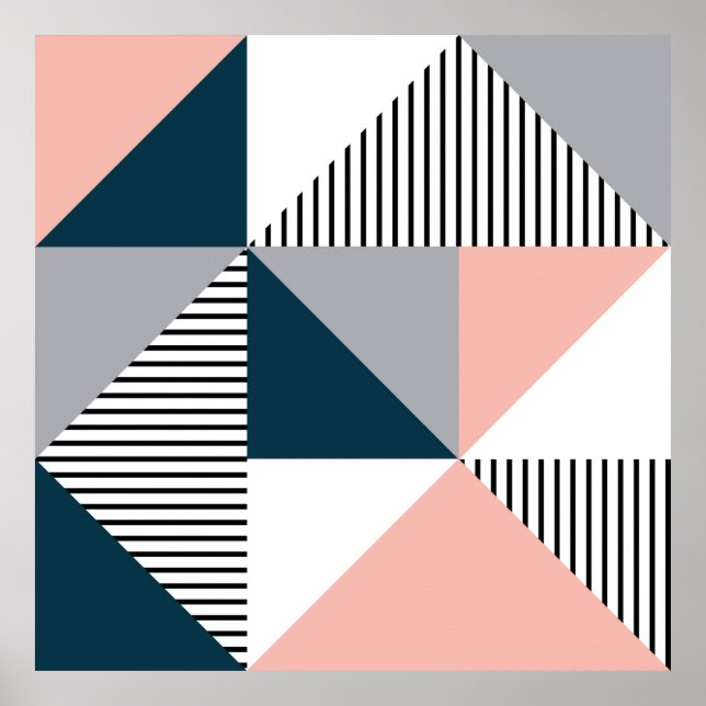 Abstraktens färgstarka geometri poster (Framsidan)