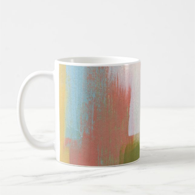 Abstraktens färgstarka utformning. Mångsidig artis Kaffemugg (Vänster)