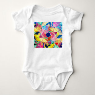 Abstraktens färgstarka vattenfärg, fantastisk bakg t shirt