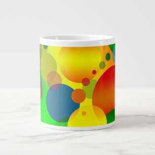 Abstraktens flerfärgade cirklar jumbo mugg