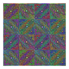 abstraktens flerfärgade nylondesign perfect poster