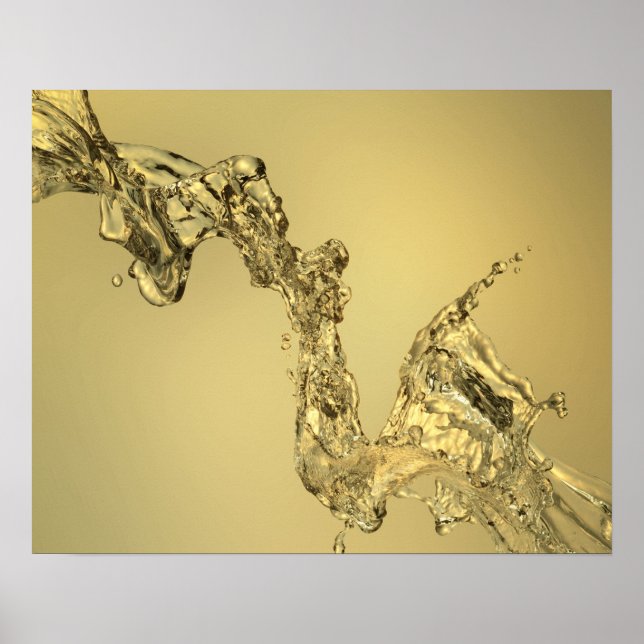 Abstraktens form som formas av Vatten vid utfall Poster (Framsidan)