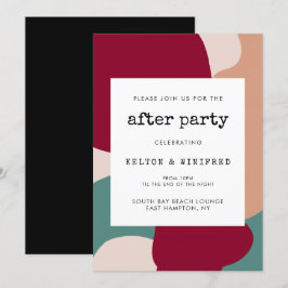 Abstraktens former contemporary efter party inbjudningar