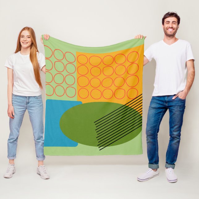 Abstraktens former fleecefilt (På plats)