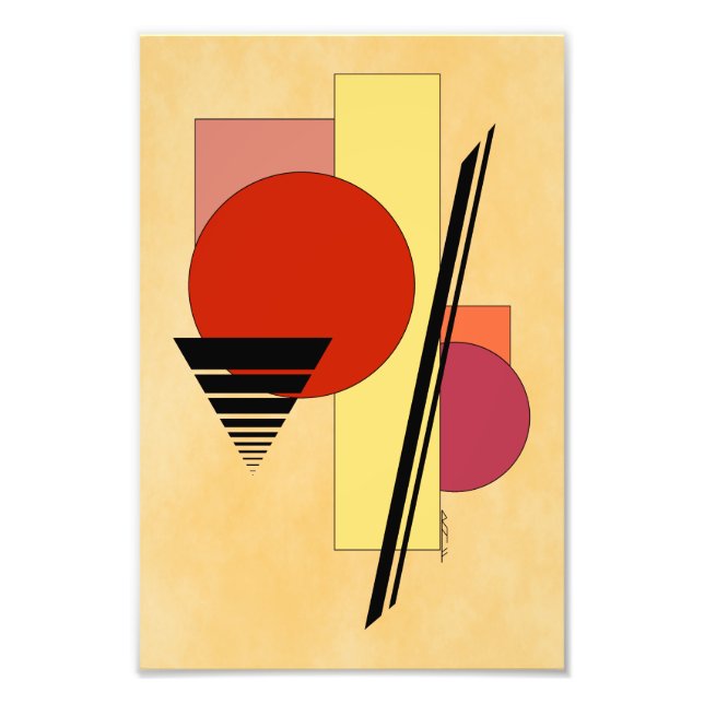 Abstraktens former fototryck (Framsidan)