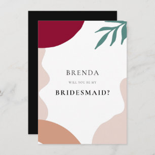 Abstraktens former frieri kort i Bridesmaid