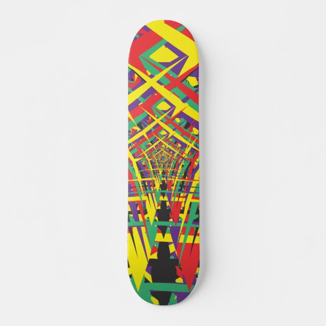 Abstraktens former mini skateboard bräda 18,5 cm (Framsida)