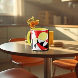 abstraktens former mugg