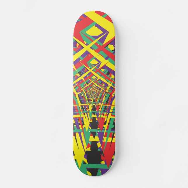 Abstraktens former old school skateboard bräda 18 cm (Framsida)
