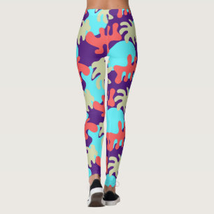 Abstraktens former Välj dina Färg Yoga Leggings