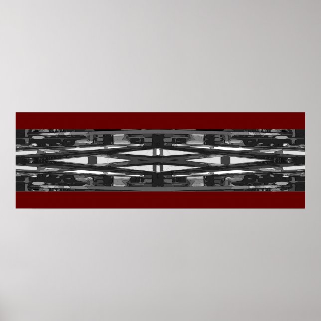 Abstraktens fotodesign, 12 x 36 tum poster (Framsidan)