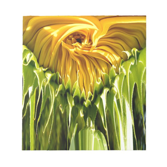 Abstraktens funky, solros, skrämt geometri anteckningsblock (Framsida)