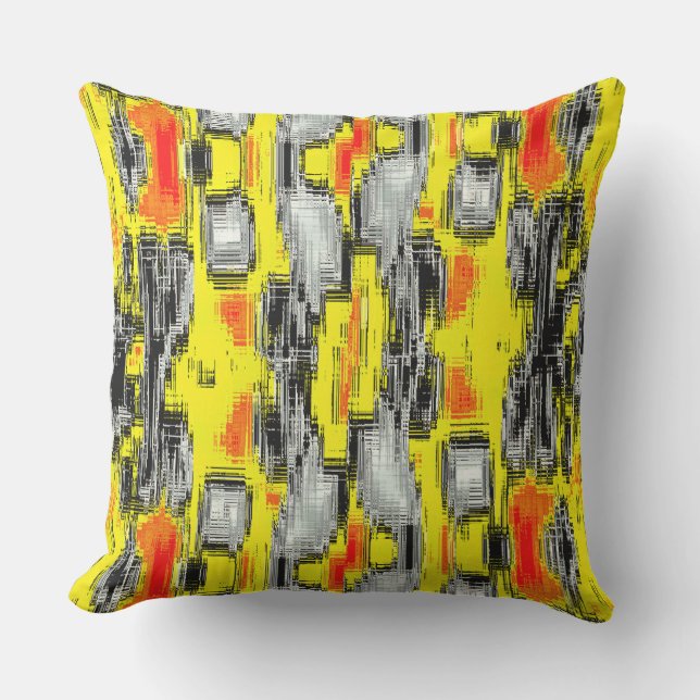 Abstraktens fyrkanter som bildas från repor över g kudde (Framsida)