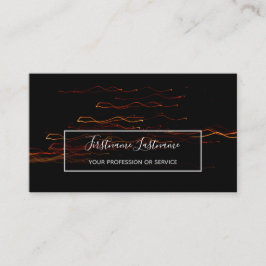 Abstraktens fyrverkeripjäs med lång exponeringstri visitkort