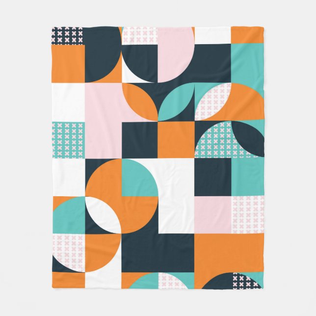 Abstraktens geometri: Färg 3D-effekt. Fleecefilt (Framsidan)