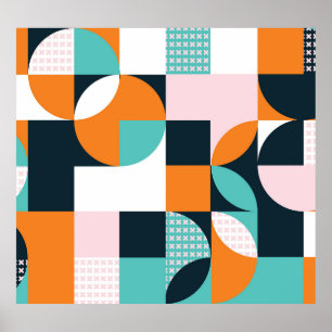 Abstraktens geometri: Färg 3D-effekt. Poster