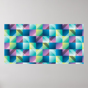 Abstraktens geometri sömlös mönster poster