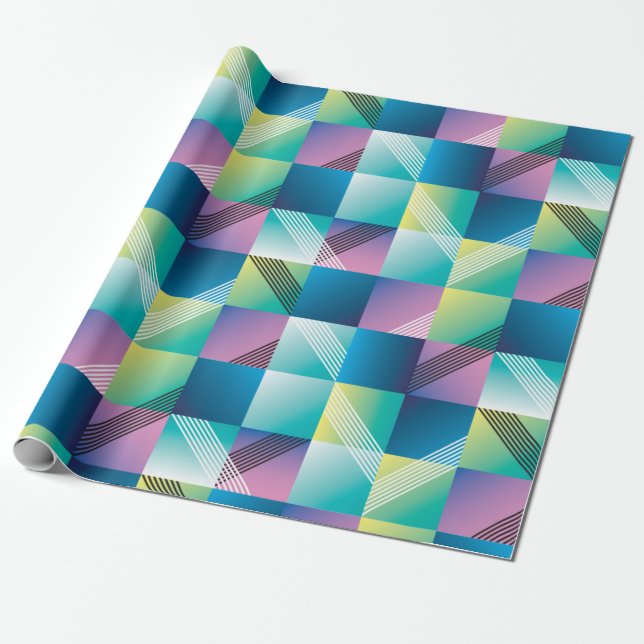 Abstraktens geometri sömlös mönster presentpapper (Utrullad)