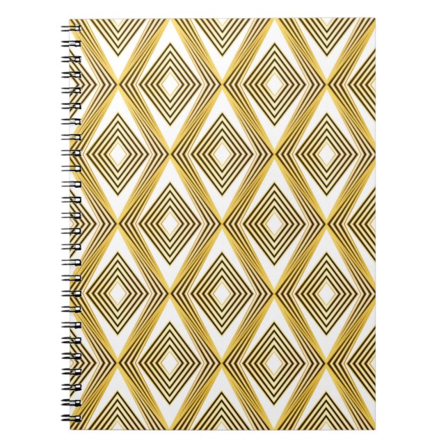 Abstraktens geometriska bakgrund. Art Deco.  Anteckningsbok (Framsidan)