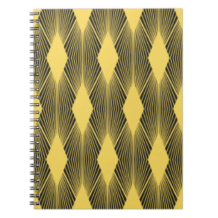 Abstraktens geometriska bakgrund. Art Deco illustr Anteckningsbok