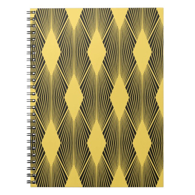 Abstraktens geometriska bakgrund. Art Deco illustr Anteckningsbok (Framsidan)