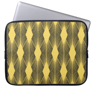 Abstraktens geometriska bakgrund. Art Deco illustr Laptop Fodral
