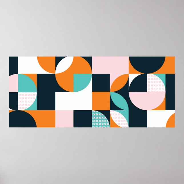 Abstraktens geometriska bakgrund med kvadrater,tri poster (Framsidan)