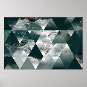 abstraktens geometriska bakgrund med trianglar. poster